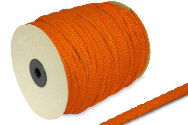 PP aukla, 5 mm Ø, 100 m ruļļos, tumši oranža