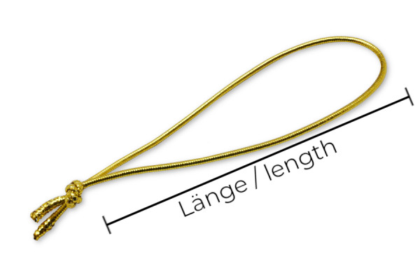 Gatavās lentes rozetes no elastīgās auklas, zelta krāsā