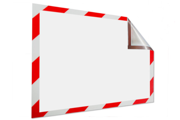 Magnētiskie informācijas rāmji DIN A4 formātam, 229 x 315 mm, sarkans-balts