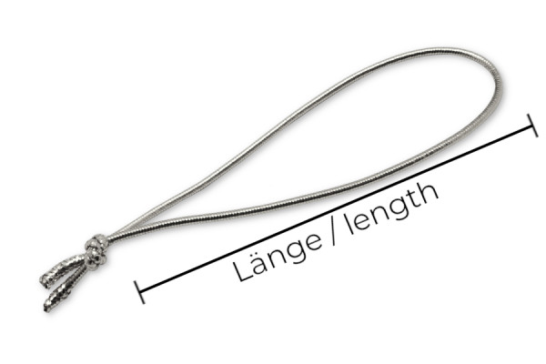 Gatavās lentes rozetes no elastīgās gumijas auklas, sudraba krāsā