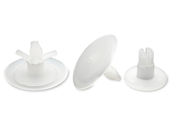 Izplešanās kniedes, plastmasa, dabīgā krāsā, 7–12 mm