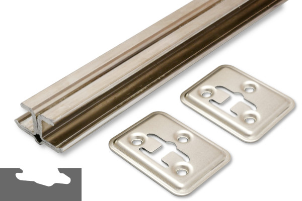 Svārsta stieņi piekaramajiem mapju turētājiem, Sistēma Zippel, 1 000 mm, ieskaitot turētāju