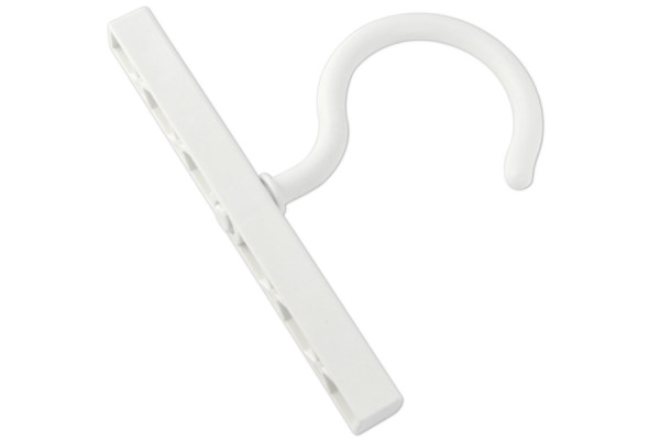 Plastmasas paraugu āķis, 78 mm, ar sliedi, balts