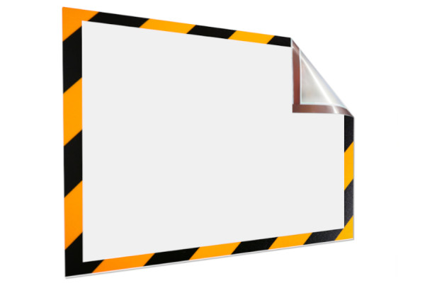 Magnētiskie informācijas rāmji DIN A4 formātam, 229 x 315 mm, melns-dzeltens