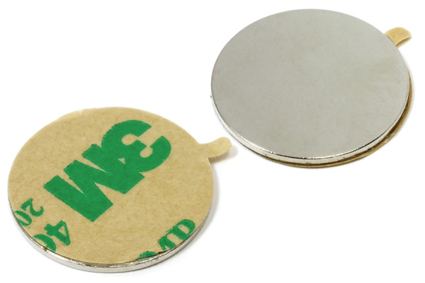 Scheibenmagnete, 20,0 x 1,0 mm, selbstklebend